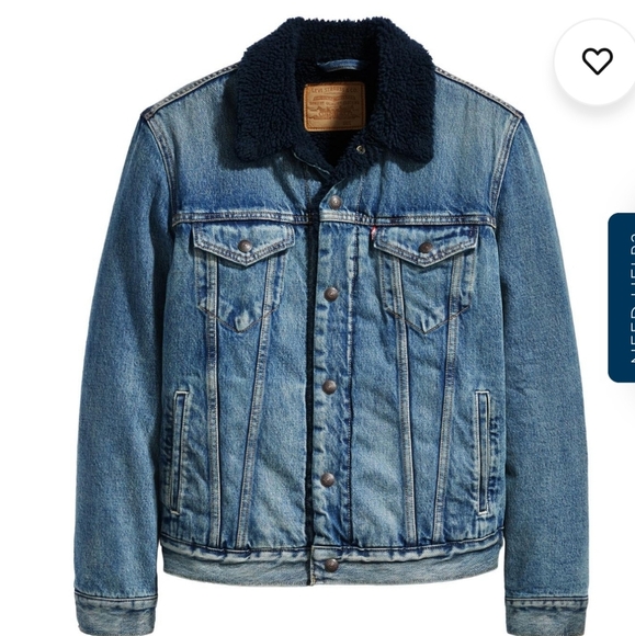 RARE Vintage 70s Levi Sherpa Truckers Denim Jean Quilted Jacket Unisex Spring - Picture 14 of 16